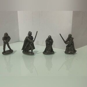 Star Wars Monopoly Classic trilogy 1997 Replacement pieces  4 Pewter  tokens